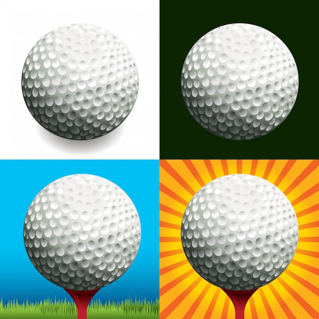 Vector pelotas de golf