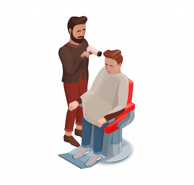 Vector peluquería o peluquería para peinar el cabello.