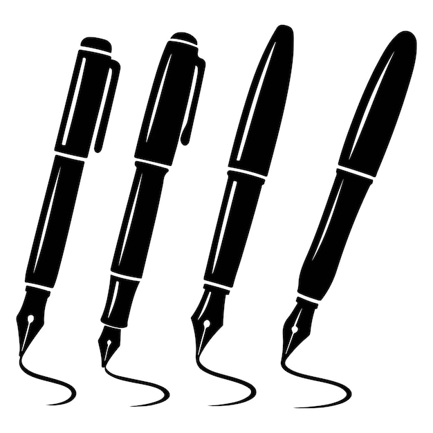 Pen icon Drawing pen icon Writing ink mark symbol vector