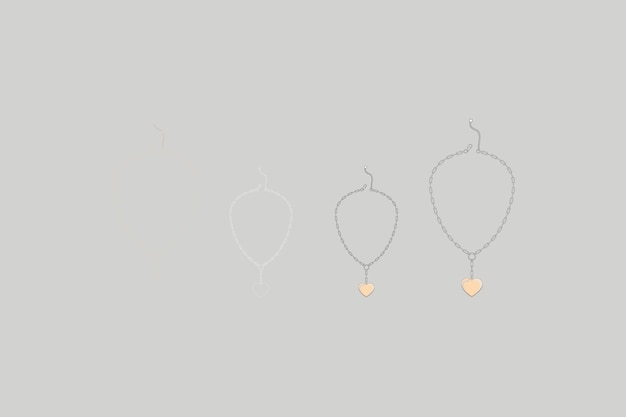 pendientes con un colgante en forma de corazón
