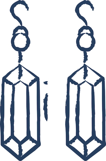 Pendientes dibujados a mano ilustración vectorial