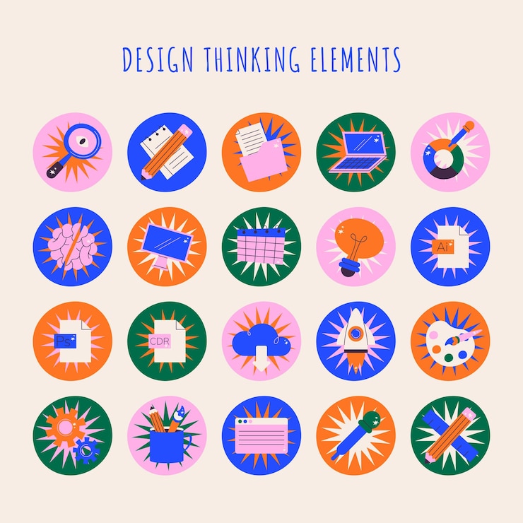 Vector el pensamiento de diseño