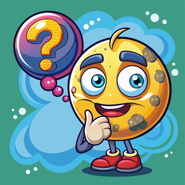 Vector pensar y confundir emoticones con burbuja de voz de pregunta y vector de pulgar