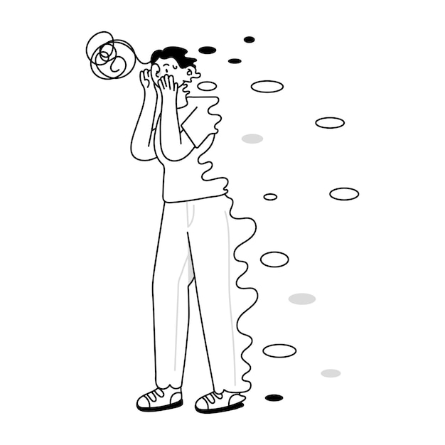 Pensar demasiado en las mini ilustraciones de Doodle