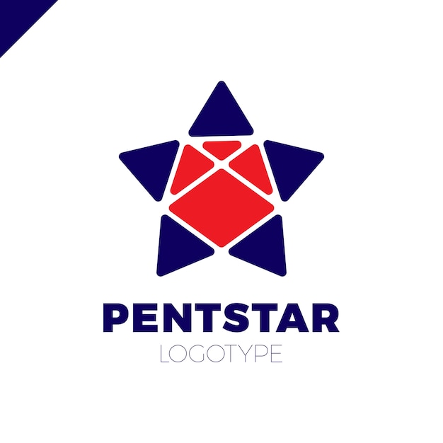 Penta Line Star Logo. Dirección Estelar del Pentágono