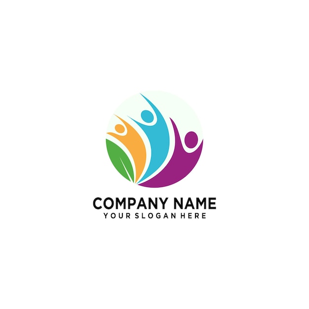 People Care Logo Design Template