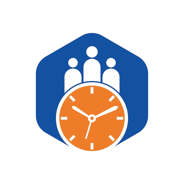 People Time Logo tiempo éxito salud logo icono vector tiempo logo con icono de personas médicas