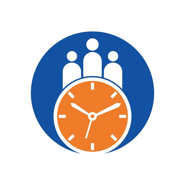 People Time Logo tiempo éxito salud logo icono vector tiempo logo con icono de personas médicas