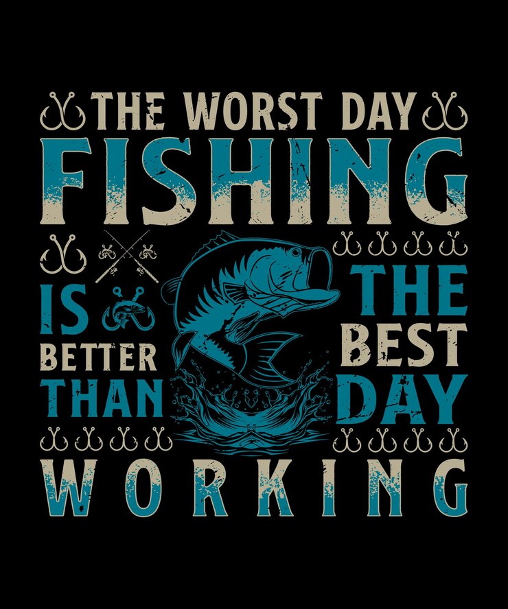 El peor día de pesca es mejor que el mejor día de trabajo pescando camiseta o diseño vectorial
