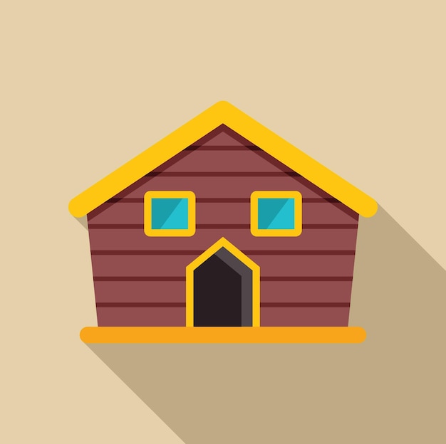 Pequeña casa de madera que proyecta una larga sombra en el lado derecho