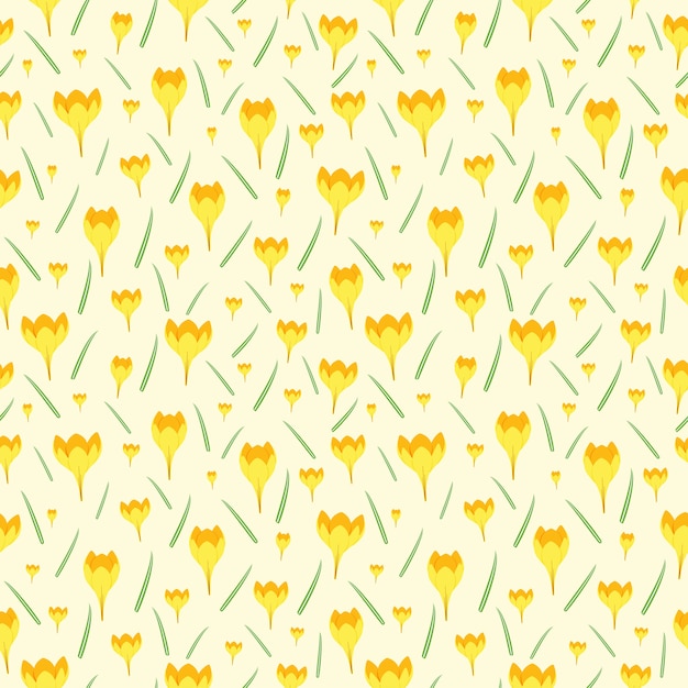 Pequeña flor amarilla repetición aleatoria de patrones sin fisuras
