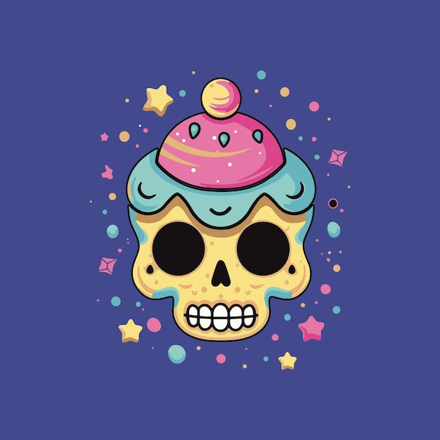 Vector pequeña ilustración vectorial del día de calaverita