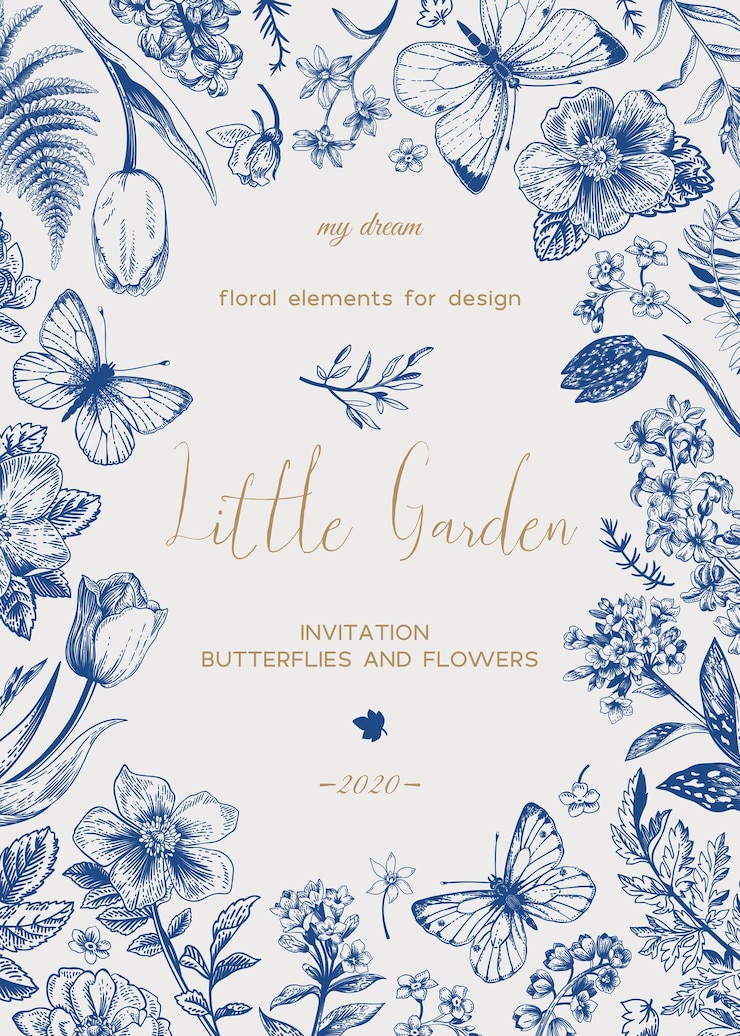 Vector una pequeña invitación al jardín