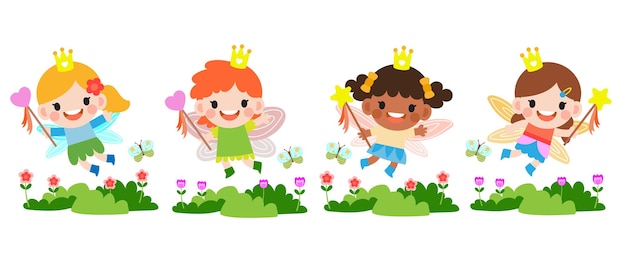 Pequeñas hadas clipart lindas pequeñas hadas aladas