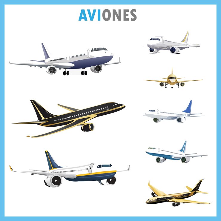 Pequeñas ilustraciones de aviones para su trabajo de diseño diario