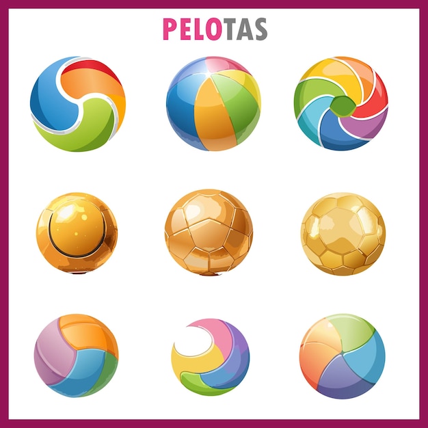 Pequeñas ilustraciones de globos para su trabajo de diseño diario