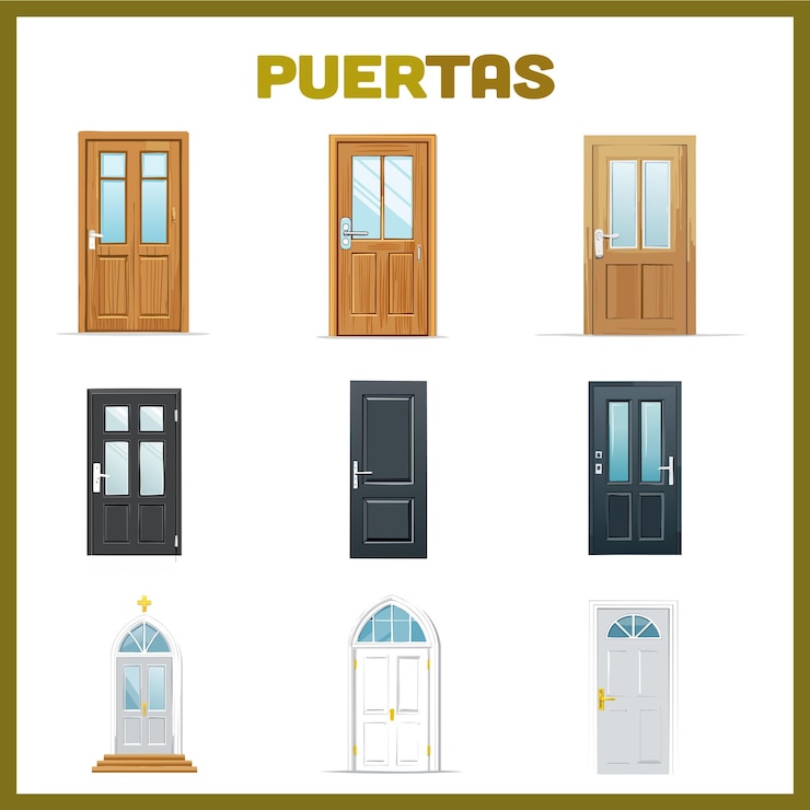 Pequeñas ilustraciones de puertas para su trabajo de diseño diario