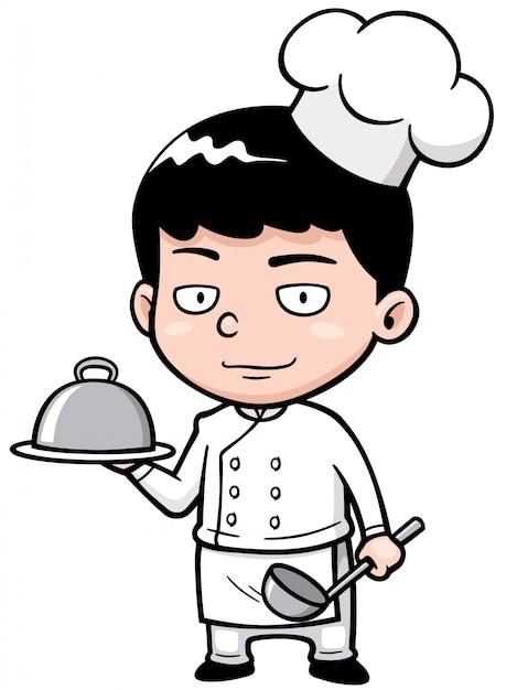 Pequeño chef de dibujos animados