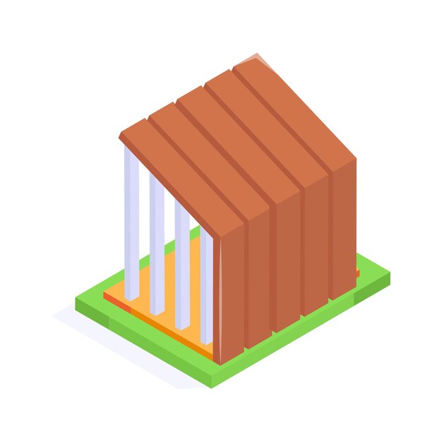 Un pequeño cobertizo de madera para almacenamiento o proyectos de patio trasero