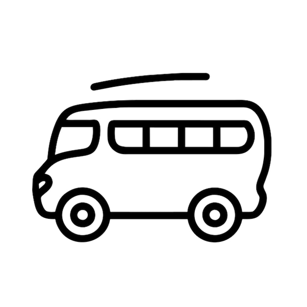 un pequeño contorno de icono de autobús