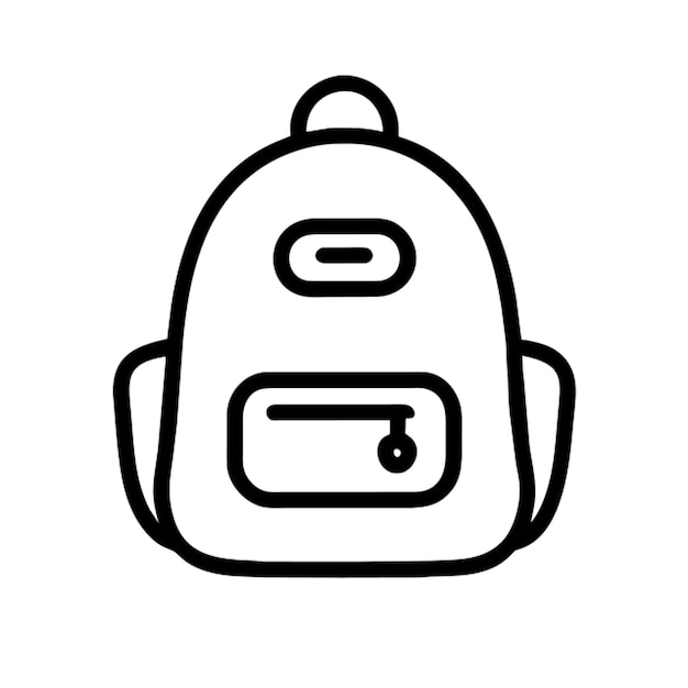 pequeño contorno del icono de la mochila