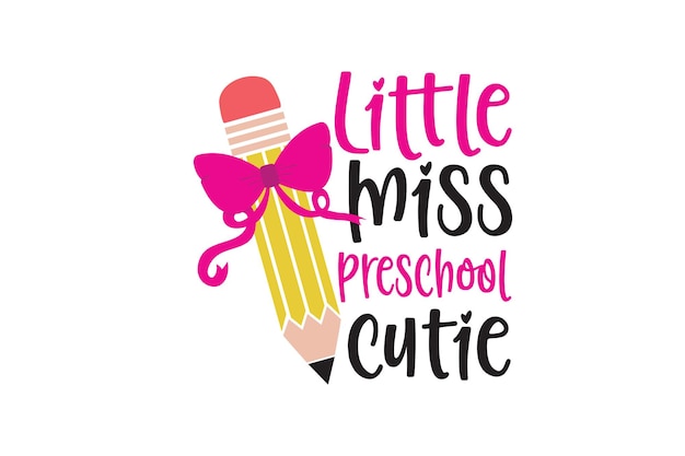 Un pequeño logotipo de miss preescolar cutie
