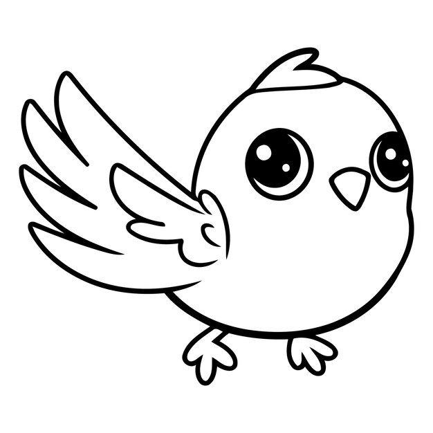 Vector pequeño pájaro bonito dibujos animados ilustración vectorial diseño gráfico ilustración vectoria diseño gráfico