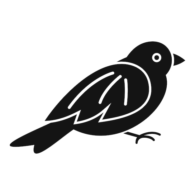 Pequeño pájaro de pie icono estilo simple