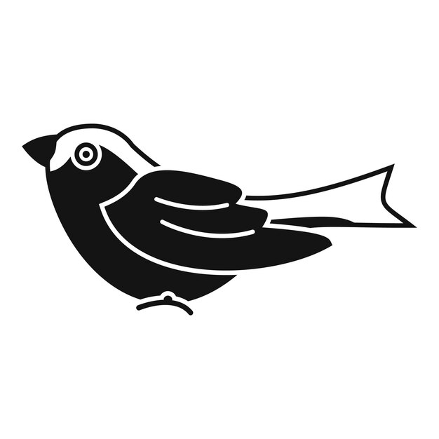 Pequeño pájaro de pie vista lateral logotipo de icono simple