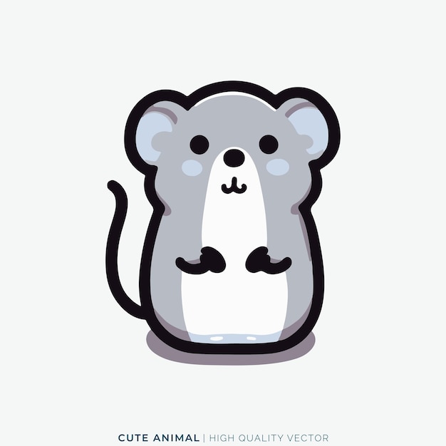 El pequeño ratón ilustración vectorial de animales lindos