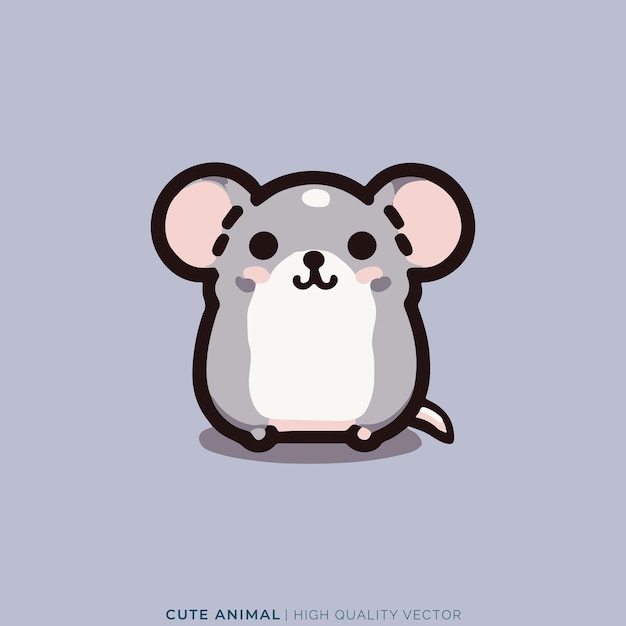 Vector el pequeño ratón ilustración vectorial de animales lindos