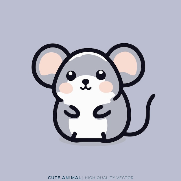 El pequeño ratón ilustración vectorial de animales lindos