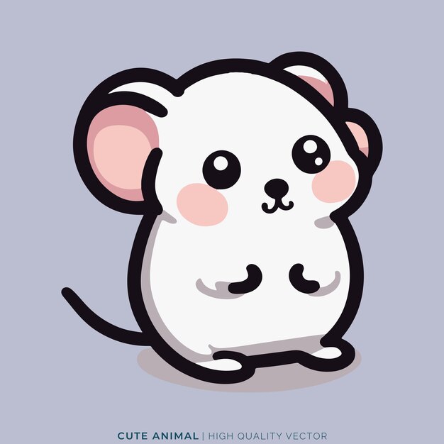 El pequeño ratón ilustración vectorial de animales lindos