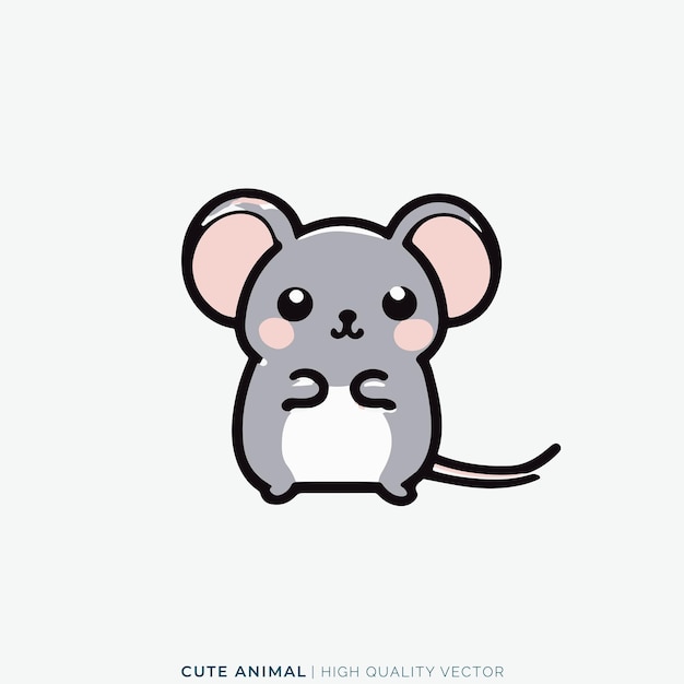 El pequeño ratón ilustración vectorial de animales lindos