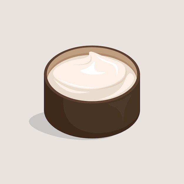 Un pequeño recipiente que contiene crema facial