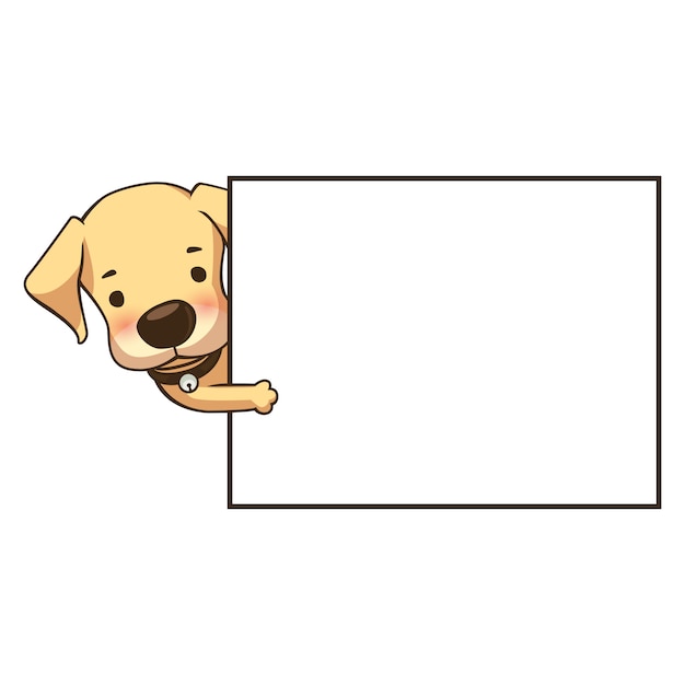 Vector pequeño tablero de la muestra de labrador