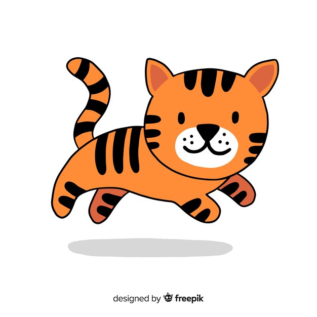 Vector pequeño tigre