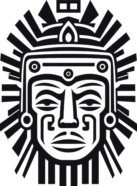 Vector pequeño vector de diseño de tatuaje azteca