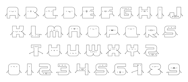 Vector pequeños amigos cartas vectoriales