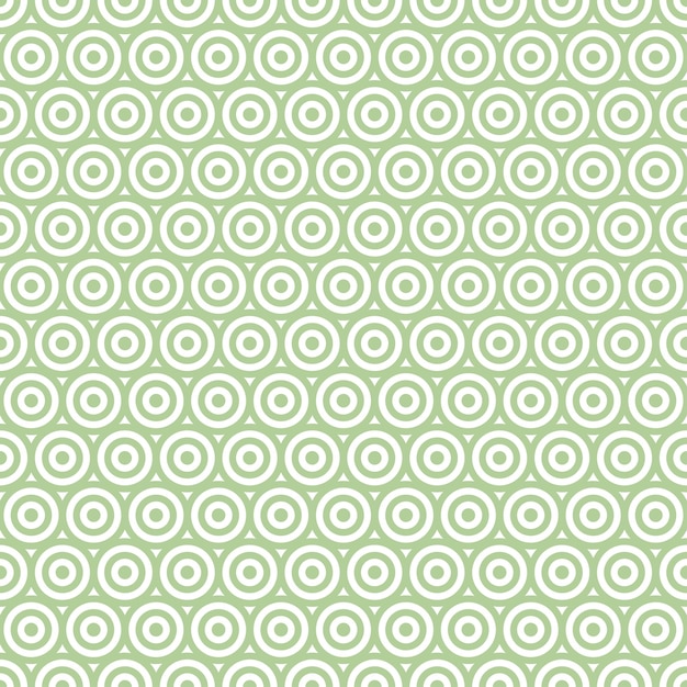 Pequeños anillos verdes de patrones sin fisuras con fondo blanco.
