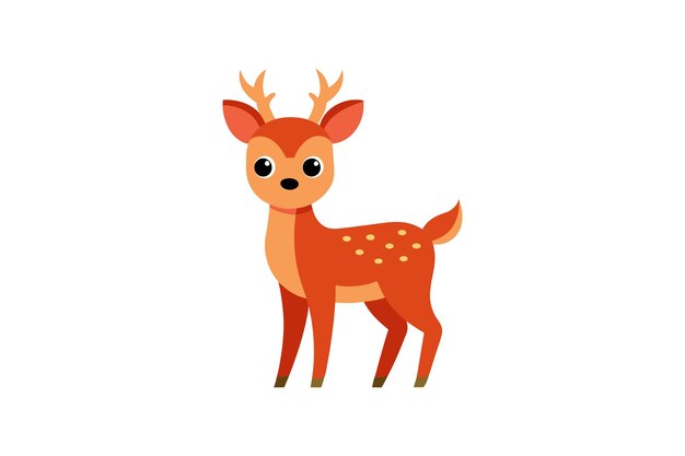 Pequeños y lindos eps de ilustraciones de arte vectorial de ciervos