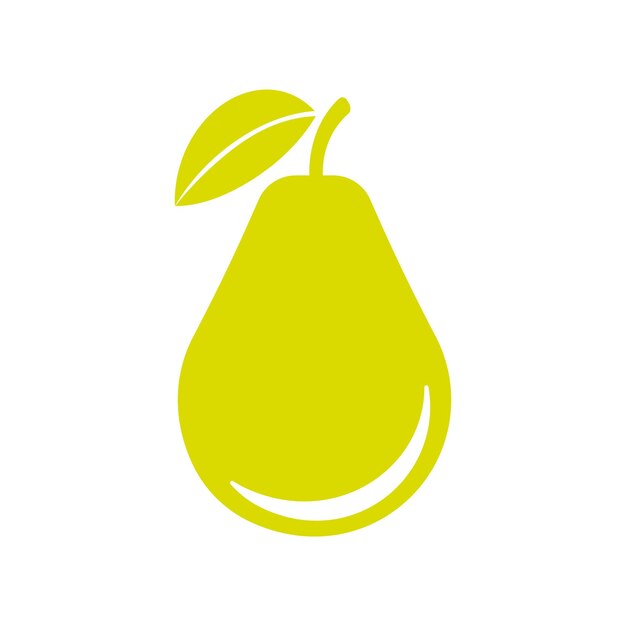 Pera aislada sobre fondo blanco Ilustración vectorial