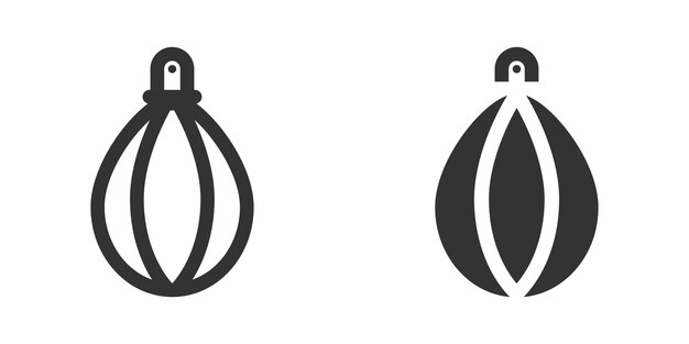 Pera de boxeo Símbolo de bolsa de boxeo Ilustración vectorial