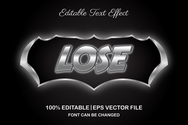 Perder estilo de efecto de texto editable de juegos 3d