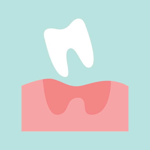 Perder la ilustración de vector de dibujos animados de dientes