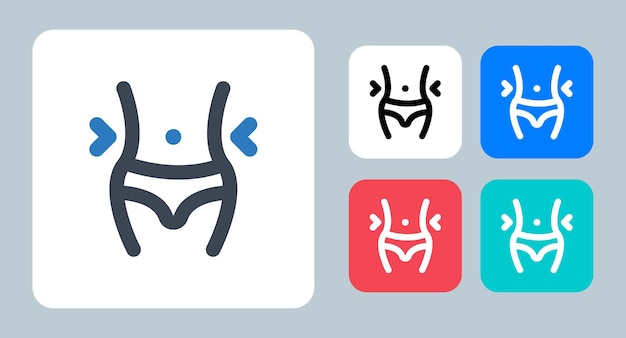 Pérdida de peso icono vector ilustración signo símbolo iconos planos