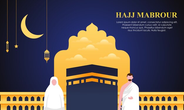Peregrinación por el Hayy y la Umrah rezando cerca de Kaaba.