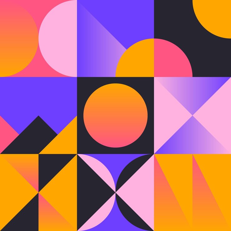 Perfeccionismo moderno obra de arte bauhaus envoltura geométrica cuadrados populares bloques de píxeles