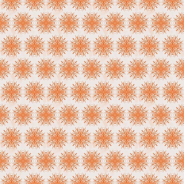 Perfecta flor naranja tela flor mandala patrón hermoso fondo ilustración decoración