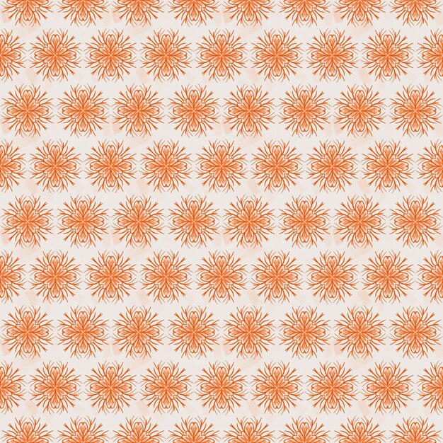 Perfecta flor naranja tela flor mandala patrón hermoso fondo ilustración decoración